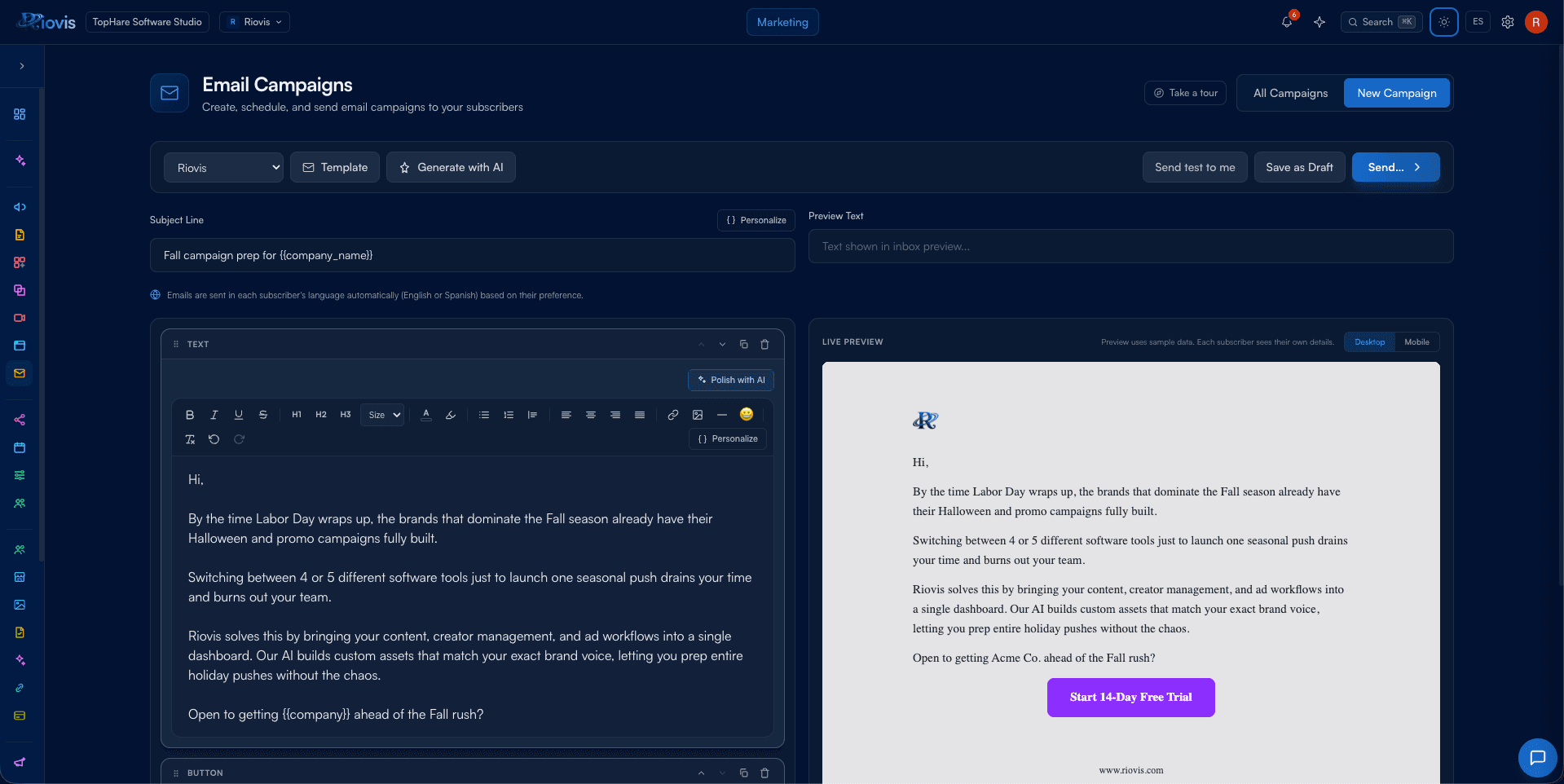 Email Broadcasts
