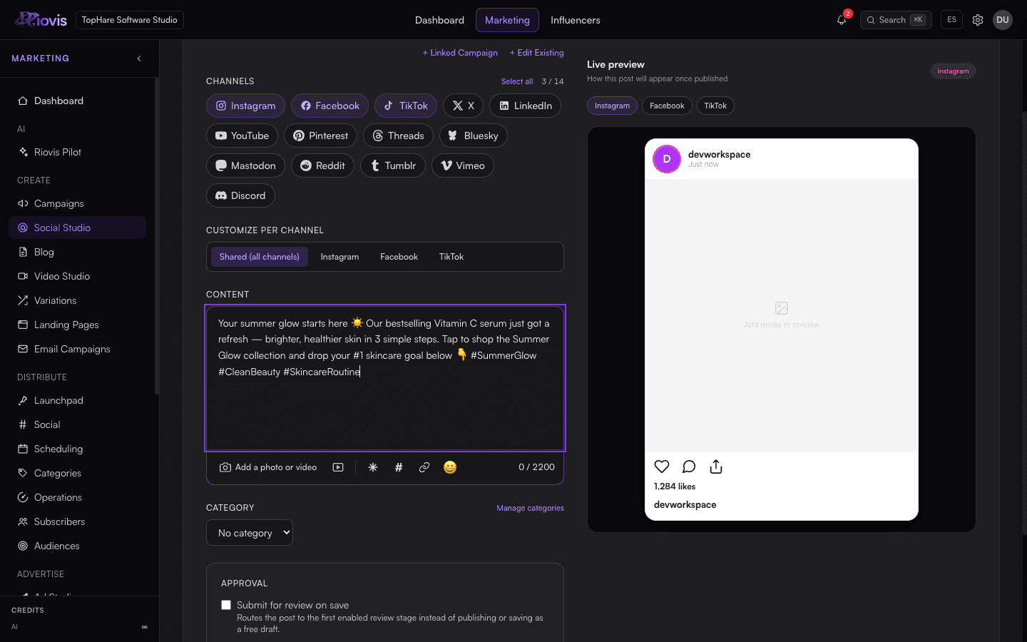 Marketing - AI Content Studio